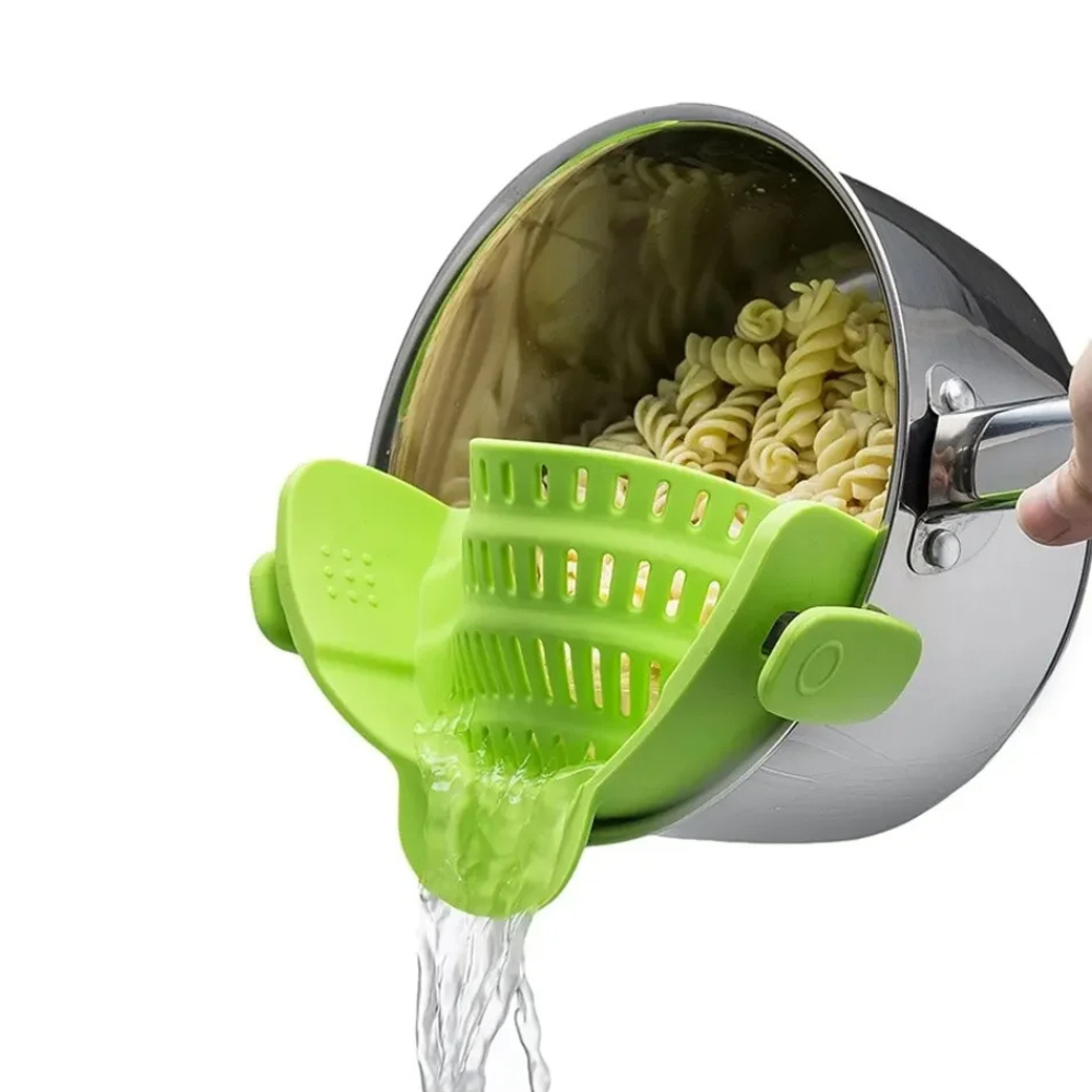 Universal silicone clip on pot pan anti-spill pot pasta pot food grade strainer fruit pasta vegetable