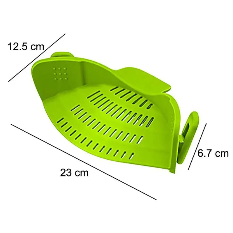 Universal silicone clip on pot pan anti-spill pot pasta pot food grade strainer fruit pasta vegetable